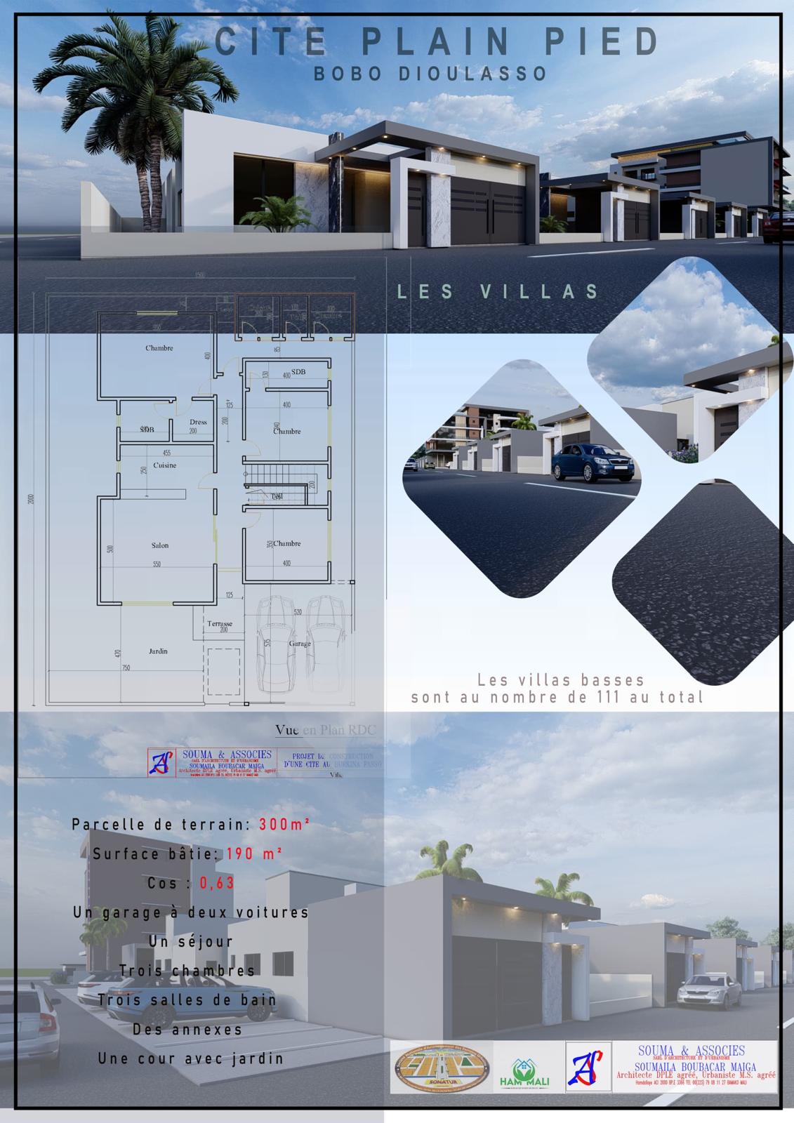 Plan technique de la villa